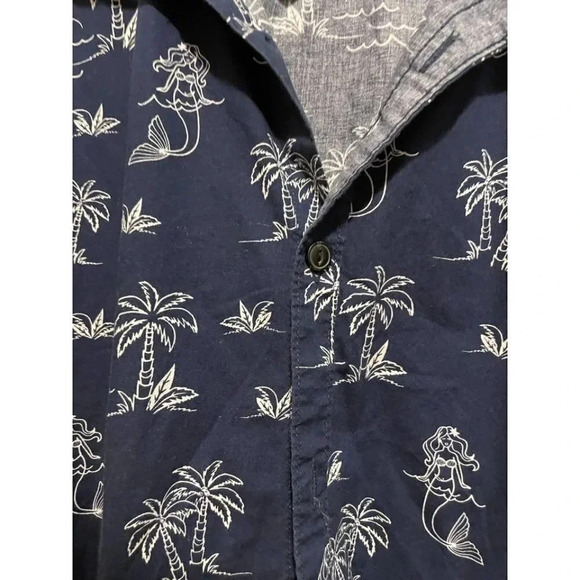 No Boundaries Men's Size X-Large Dark Blue Summer Button Down - Picture 3 of 8